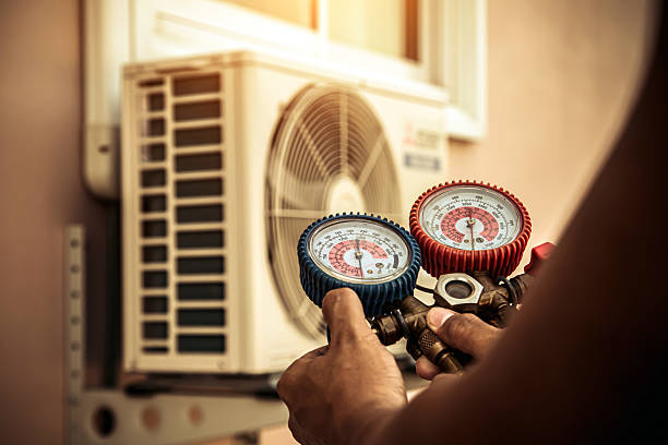 Professional Hvac technician working in Orange, VA